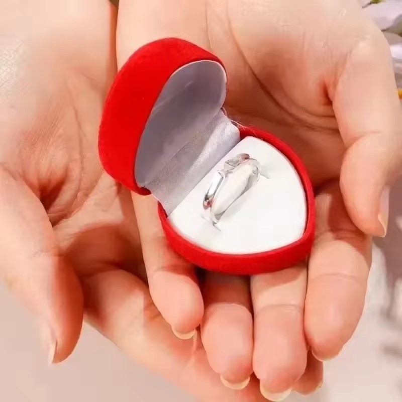 2pcs Romantic Rose Flower Ring Box for Wedding and Engagement